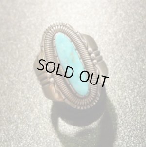 画像1: ナバホ　Will・Vandever　キングマンターコイズ　リング19号