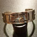 ナバホ　Leonard・Nez　オーバレイ　サンバースト　バングル約15・5〜16・5cm用