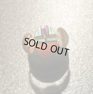 画像1: ナバホ　Gary・Arviso　オール14Kゴールド　サンフェイス　リング14号