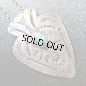 画像1: Used・Antique　卍（スワスティカ）×サンダーバード　ターコイズ付　アローヘッド型クリップorTOP