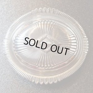 画像1: ナバホ　Ron・Bedonie　スタンプワーク　サンバースト　バックル1・1/2インチ幅