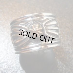 画像1: ナバホ　Sunshine・Reeves　スタンプワーク　14Kゴールドコンチョ　リング20号