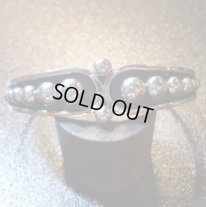 画像1: ナバホ　Johnthan・Nez　シルバーライン&ボール　バングル約15・5〜16・5cm用