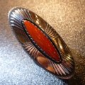 ナバホ　Kee・Nez　オーバレイ　メディタレニアンコーラル付　リング20号