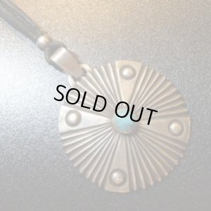 画像1: ノンネイティヴ　Jock・Favour　コインシルバー&フォックスターコイズ付　ネックレス