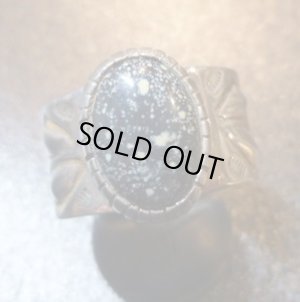 画像1: ナバホ　Ray・Adakai　ダブルスタンプワーク　ニューランダーロイヤルウェブ付　リング21号