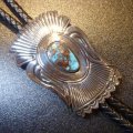 30% off　ナバホ　Steven・Joe・Begay　オーバレイ　キャンデラリアターコイズ付　ボロタイ