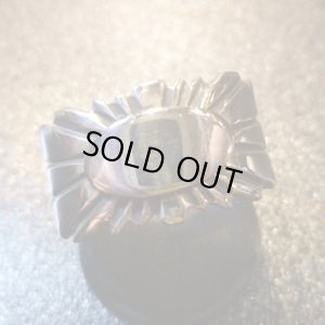 画像1: ナバホ　Lutricia・Yellowhair　スタンプワーク　サンバースト　リング14号