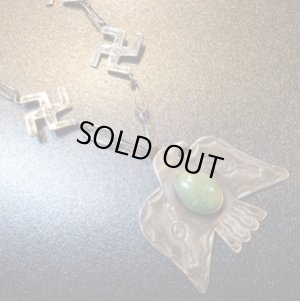 画像1: Used・Antique　サンダーバード&ターコイズ×スワスティカ(卍)etc　ネックレス約70cm