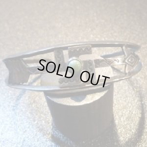画像1: Used・Antique　卍（スワスティカ）&アロー　ターコイズ付　バングル約16・5〜17・5cm用