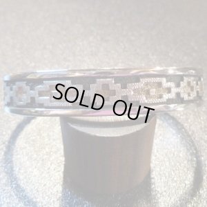 画像1: ナバホ　Dan・Jackson　ラグ柄オーバレイ　バングル約16・5〜17・5cm用