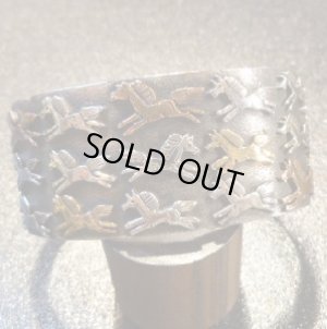 画像1: ナバホ　Clarence&Russell・Lee　オーバレイ(アップリケ)　ホース　バングル約15〜16cm用　