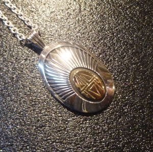 画像1: ナバホ　Kee・Nez　サンバースト×14Kゴールドサンフェイス　TOP
