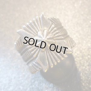 画像1: ナバホ　Ron・Bedonie　スタンプワーク&コンチョ付　リング21号