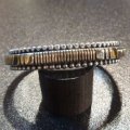 ナバホ　Johnthan・Nez　スタンプワーク　14Kゴールド使用　シルバーバングル約17〜17・5cm用