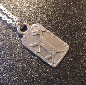 画像1: Used・Antique　スタンプワーク　ホース×スワスティカ(卍)×アロー　TOP