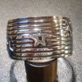 ナバホ　Andy・Cadman　10ライン&5スターアップリケ　バングル約3・5cm幅約15〜16cm用