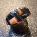 ナバホ　Edison・Yazzie　インレイ　ブラックジェット&ピンクコーラル　リング21号