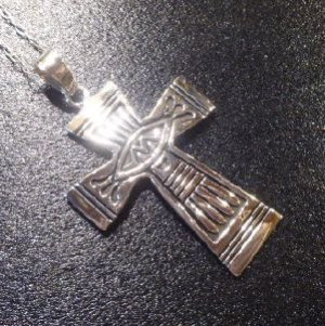 画像1: ナバホ　Steven・Joe・Begay　オーバレイ　クロス型TOP　サイズM