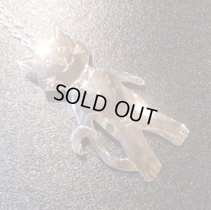 画像1: ナバホ　スタンプワーク　ネコ型TOP