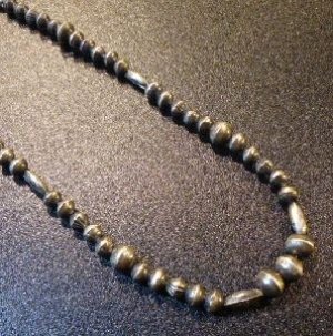 画像1: ナバホ　1970S　シルバーベンチビーズetc　ネックレス約68cm