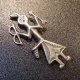 ナバホ　70年代Usedポーン　キャスト　インディアン　ピンブローチ