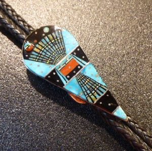 画像1: ナバホ　Erwin・Tsosie　インレイワーク　コンテンポラリー　ボロタイ