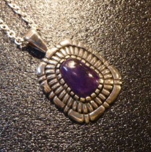 画像1: ナバホ　Bitsoi・Russell　チゼルワーク　スギライト付　TOP