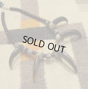 画像1: パインリッジオリジナル　本物べアークロー&ウッドビーズetc　ネックレス