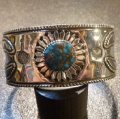ナバホ　Ivan・Howard　スタンプワーク　エジプシャンターコイズ付　バングル約16〜17・5cm用