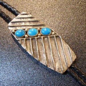 画像1: ノンネイティヴ（アングロ）　John・Hornbeck　トゥーファーキャスト　ブルーターコイズ付　ボロタイ