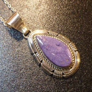 画像1: ナバホ　Rita・Touchine　ツイストワイヤーロープ&3D仕様　チャロアイト付　TOP