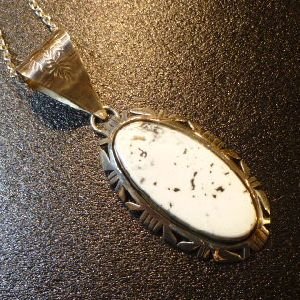 画像1: ナバホ　スタンプワーク&シャドーボックス　BIGホワイトバッファロー付　TOP