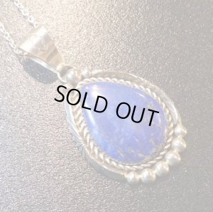 画像1: ナバホ　ツイストワイヤー&ボールビーズ　BIGサイズラピスラズリ付　TOP