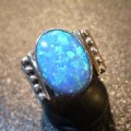 ナバホ　ブルーオパール付　リング11号