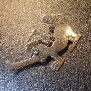 画像1: ナバホ　Darrell・"Elephant Man"・Jumbo　スタンプワーク　"バク?&バード"　ピンブローチ