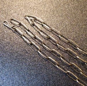 画像1: ナバホ　シルバーつや消し（マット）仕上げ　チェーンネックレス約67cm