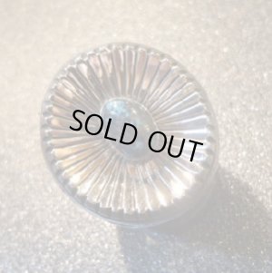 画像1: ナバホ　Floyd・Parkhurst　スタンプワーク　サンバースト　アパッチブルーターコイズ付　ボックスリング20・5号